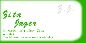 zita jager business card