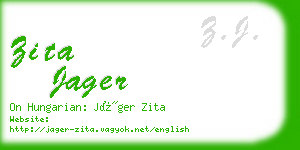 zita jager business card